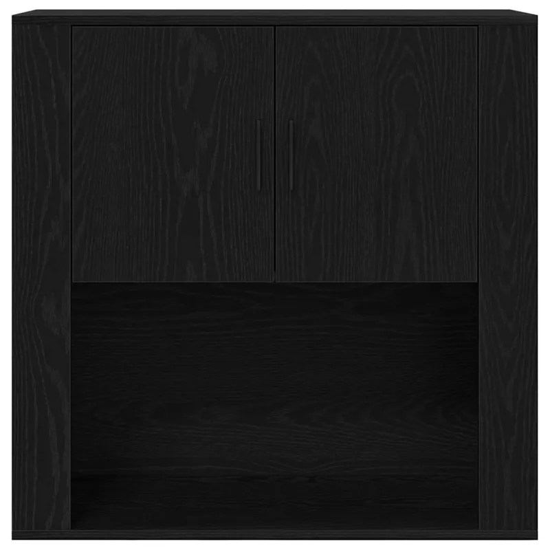 Highboardas juoda ąžuolo 80 x 33 x 150 cm Apdirbta mediena