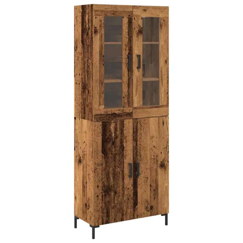 Aukštas spintelė 2 pcs Sena mediena 69,5 x 34 x 180 cm