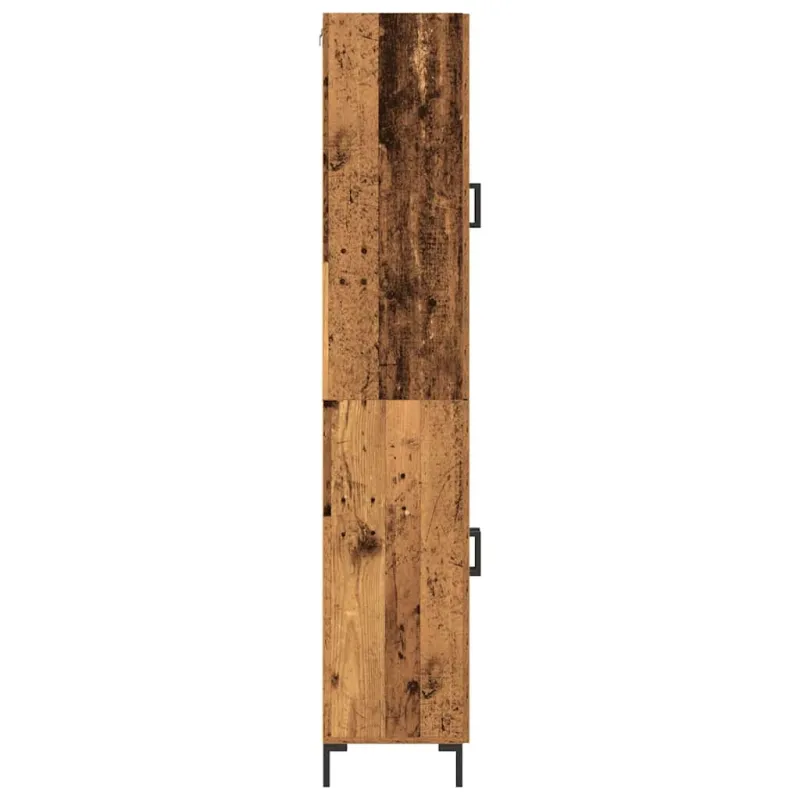 Aukštas spintelė 2 pcs Sena mediena 69,5 x 34 x 180 cm