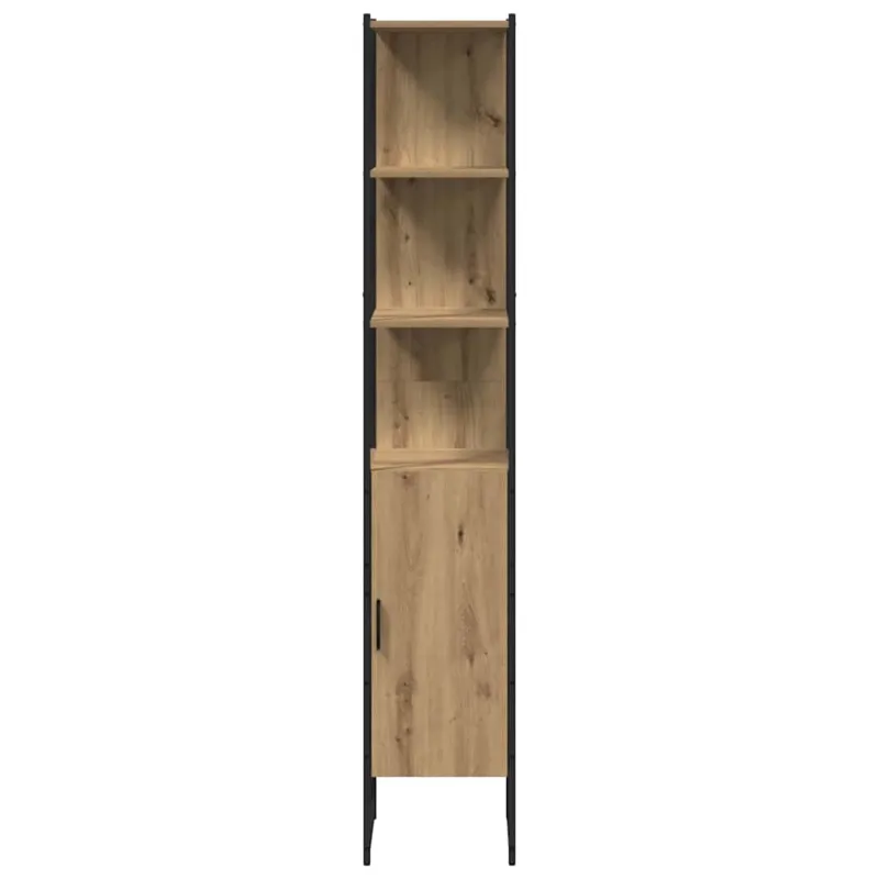 Vonios baldų rinkinys su lentyna 4 pcs Ruda Apdirbta mediena