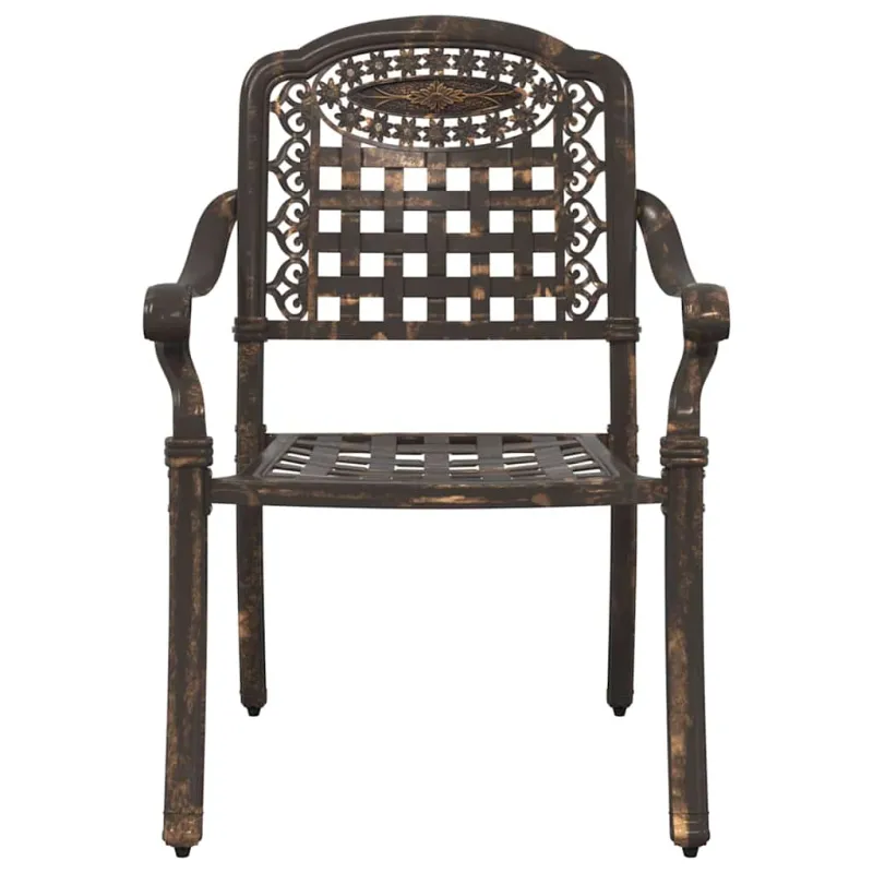 Sodo stalo komplektas 3 pcs Bronzinė Liejamasis aliuminis