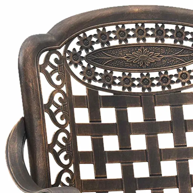 Sodo stalo komplektas 3 pcs Bronzinė Liejamasis aliuminis