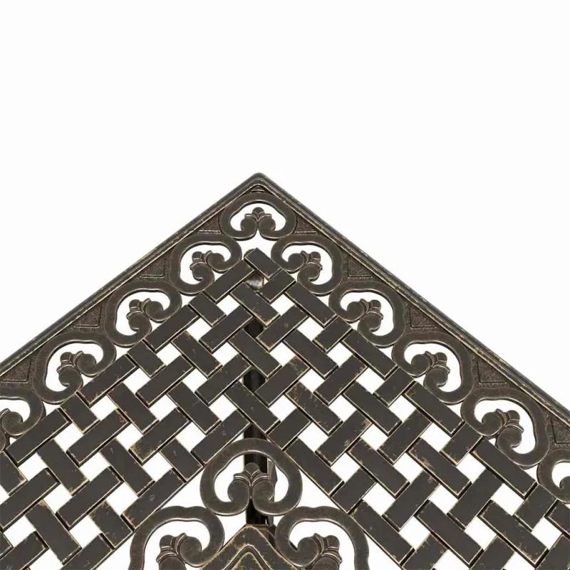 Sodo stalo komplektas 3 pcs Bronzinė Liejamasis aliuminis