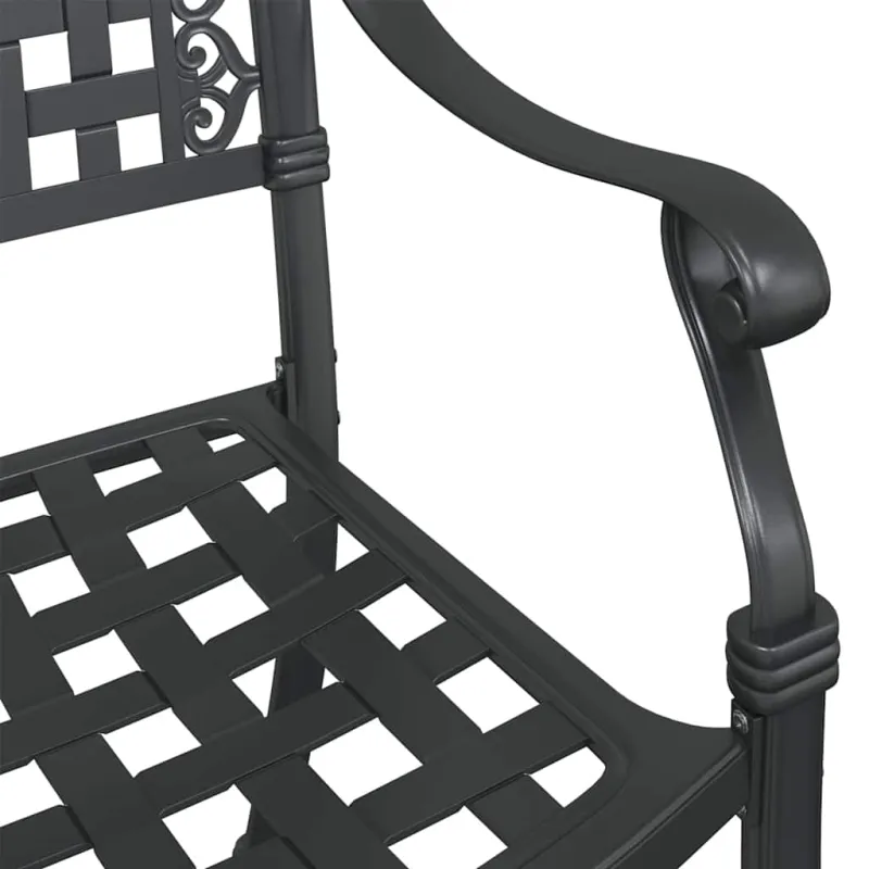 Sodo stalo komplektas 3 pcs Juoda Liejamasis aliuminis