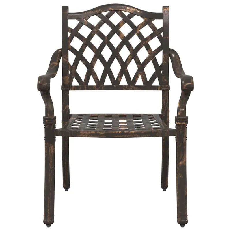 Sodo stalo komplektas 3 pcs Bronzinė Liejamasis aliuminis