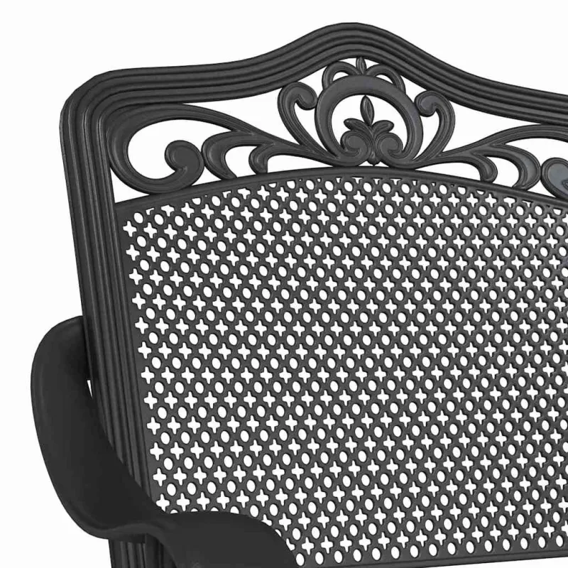 Sodo stalo komplektas 3 pcs Juoda Liejamasis aliuminis