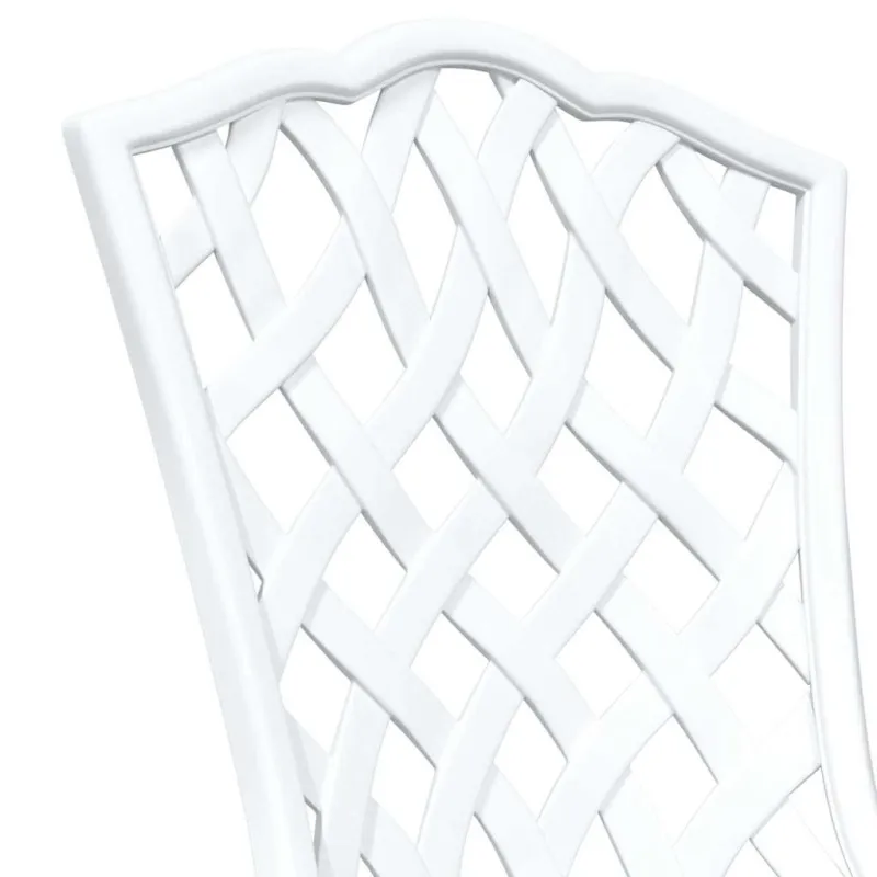 Sodo stalo komplektas 3 pcs Balta Liejamasis aliuminis