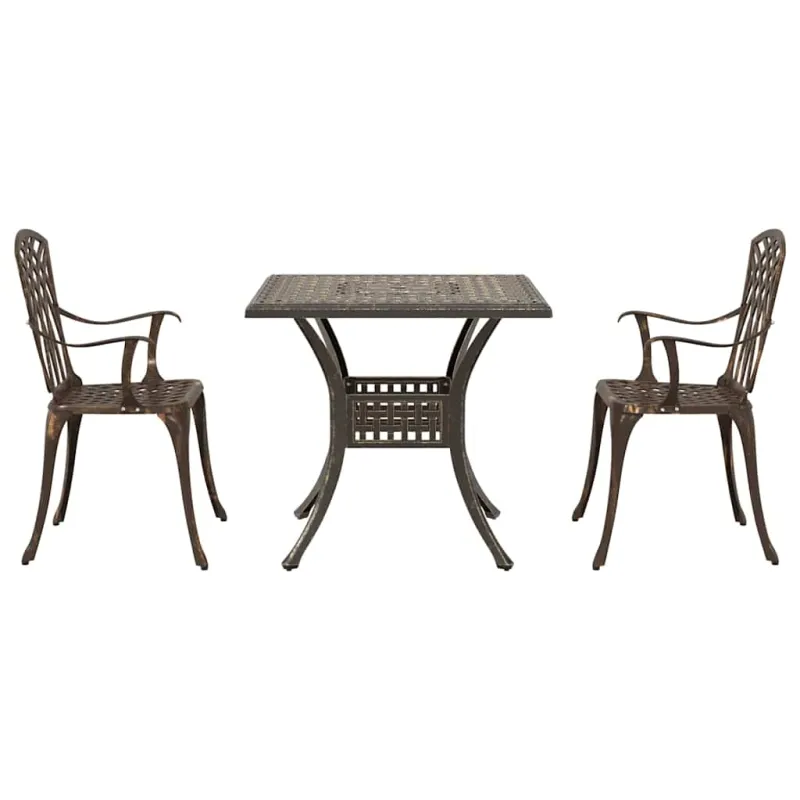 Sodo stalo komplektas 3 pcs Bronzinė Liejamasis aliuminis