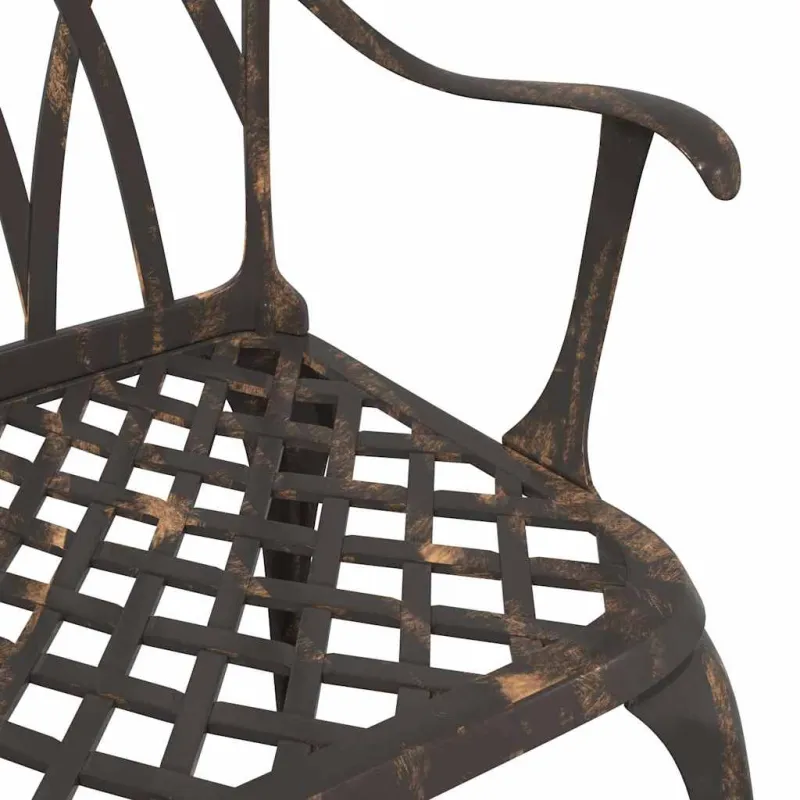 Sodo stalo komplektas 3 pcs Bronzinė Liejamasis aliuminis
