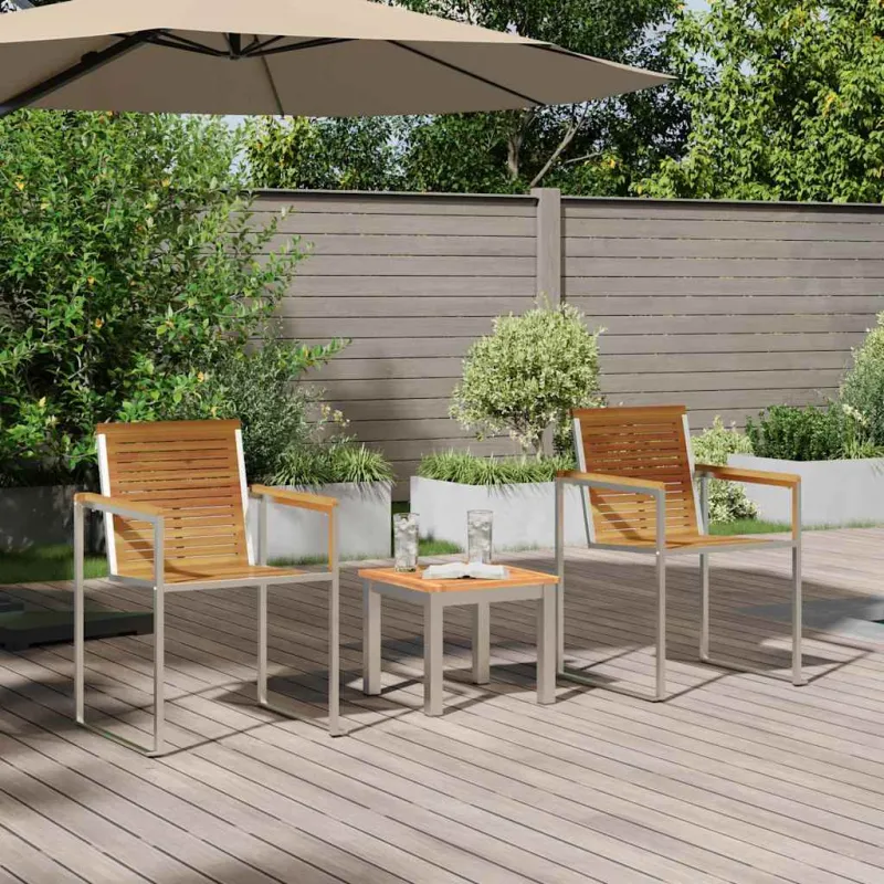 Saulės gultas 3 pcs Ruda
