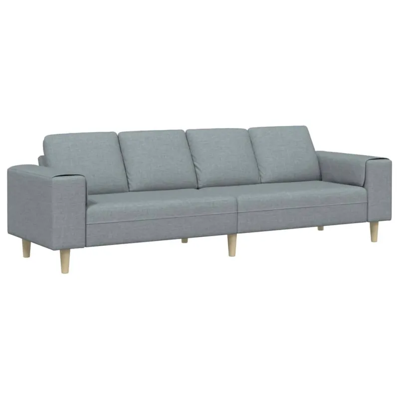 Svetainės sofa Šviesiai pilka 250 x 77 x 76 cm Poliesteris