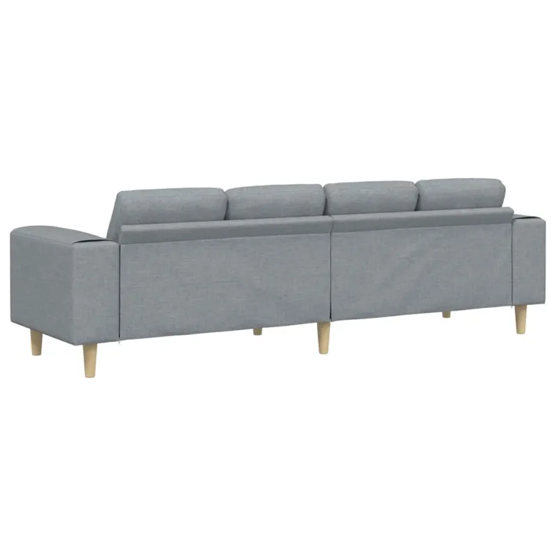 Svetainės sofa Šviesiai pilka 250 x 77 x 76 cm Poliesteris