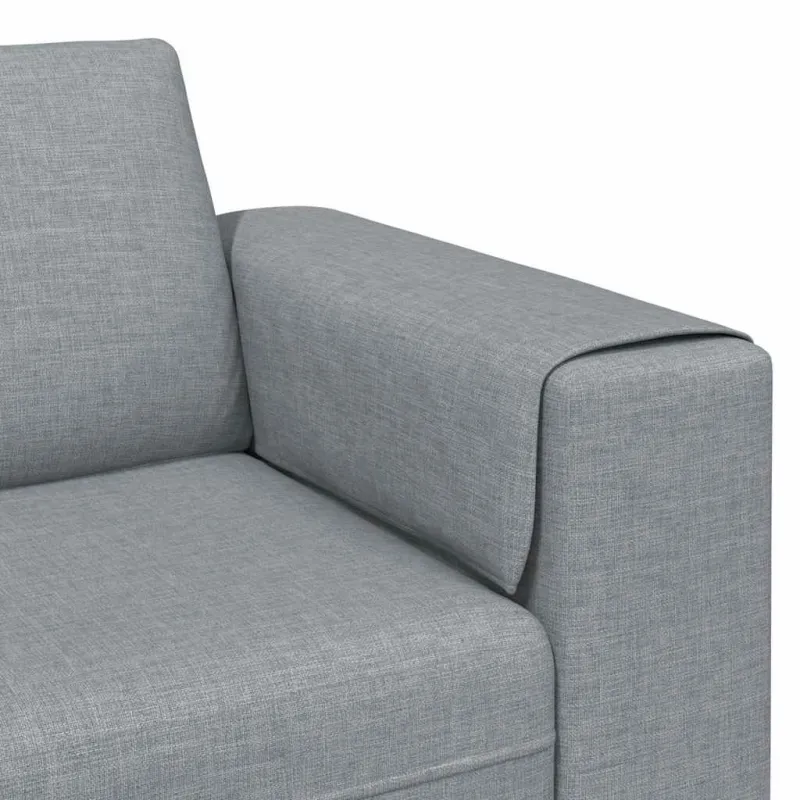 Svetainės sofa Šviesiai pilka 250 x 77 x 76 cm Poliesteris