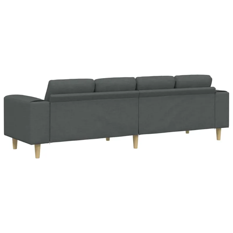 Svetainės sofa Tamsiai pilka 250 x 77 x 76 cm Poliesteris