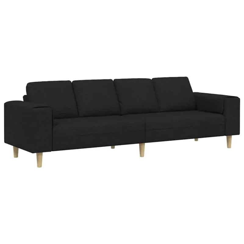 Svetainės sofa Juoda 250 x 77 x 76 cm Poliesteris