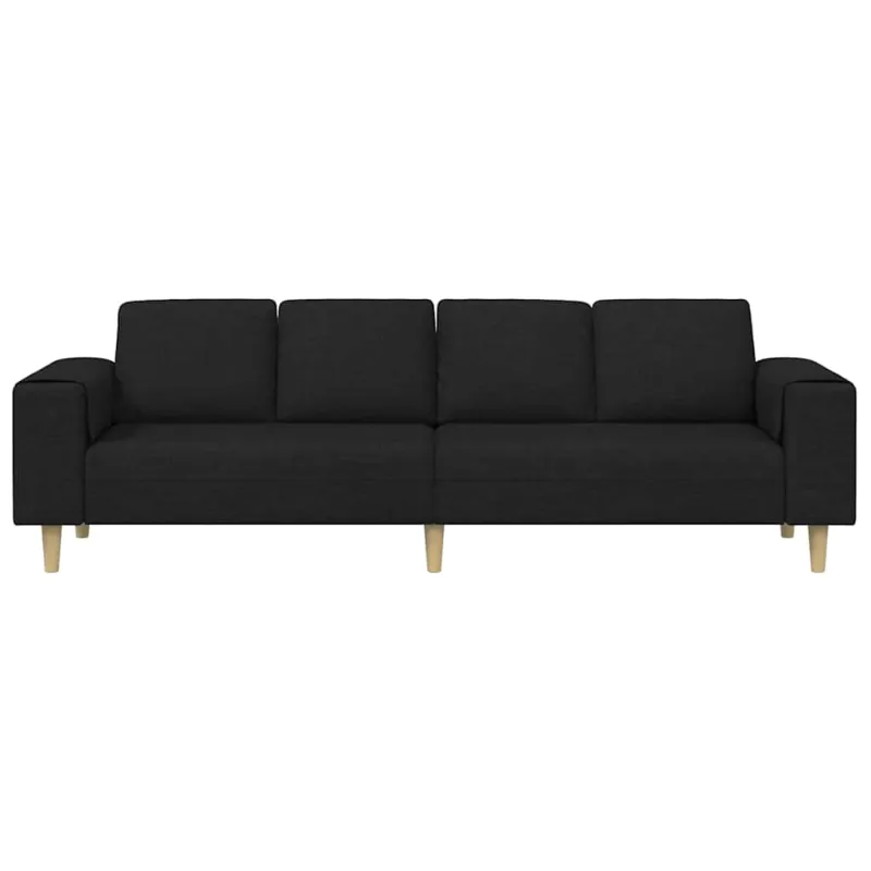 Svetainės sofa Juoda 250 x 77 x 76 cm Poliesteris