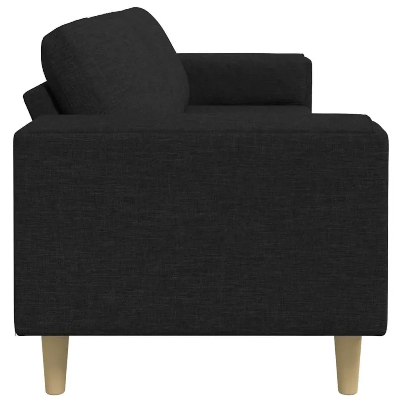 Svetainės sofa Juoda 250 x 77 x 76 cm Poliesteris