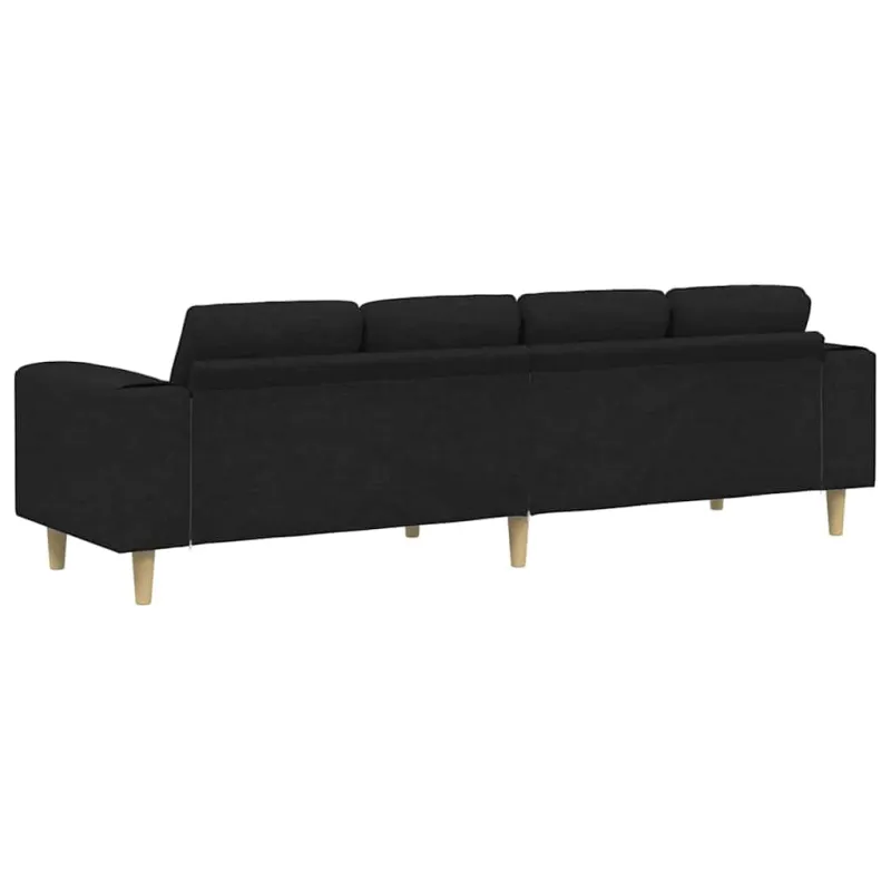 Svetainės sofa Juoda 250 x 77 x 76 cm Poliesteris
