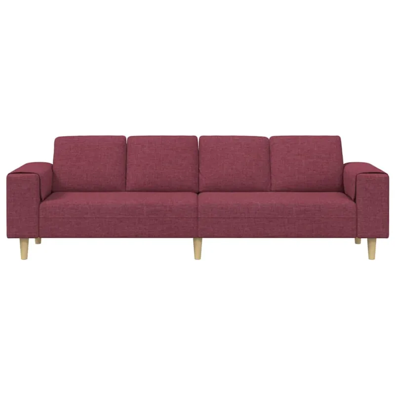 Svetainės sofa Vyno raudona 250 x 77 x 76 cm Poliesteris