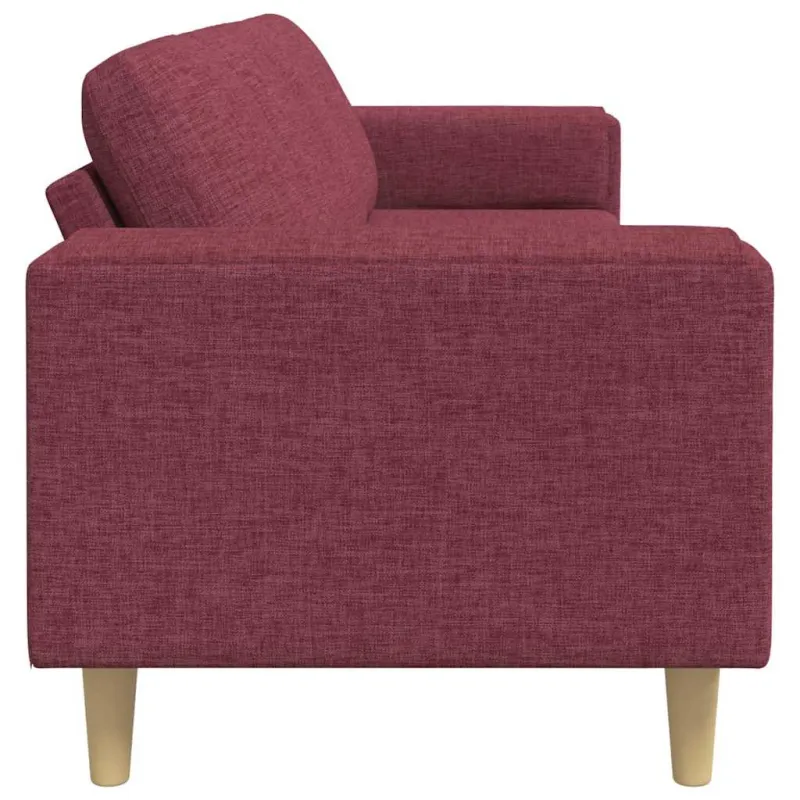 Svetainės sofa Vyno raudona 250 x 77 x 76 cm Poliesteris