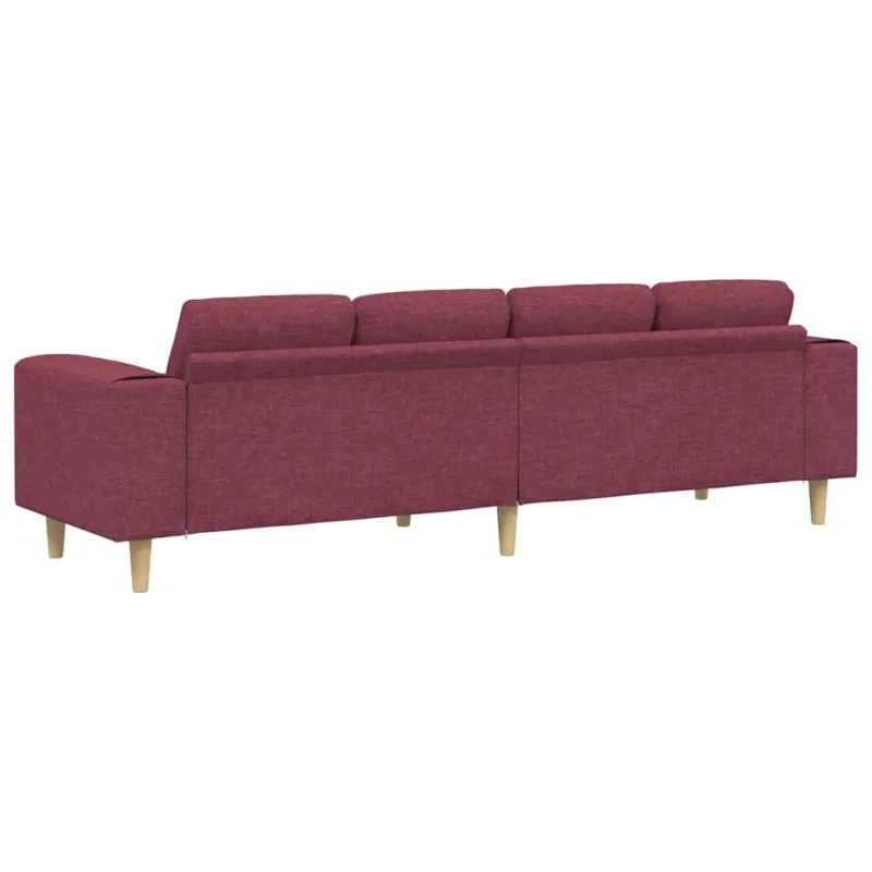 Svetainės sofa Vyno raudona 250 x 77 x 76 cm Poliesteris