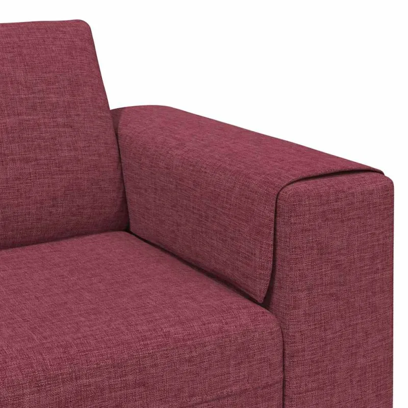 Svetainės sofa Vyno raudona 250 x 77 x 76 cm Poliesteris