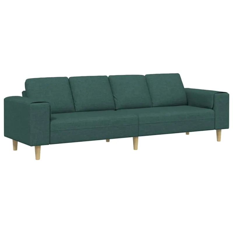Svetainės sofa Tamsiai žalia 250 x 77 x 76 cm Poliesteris