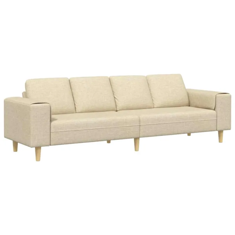 Svetainės sofa Kreminė 250 x 77 x 76 cm Poliesteris