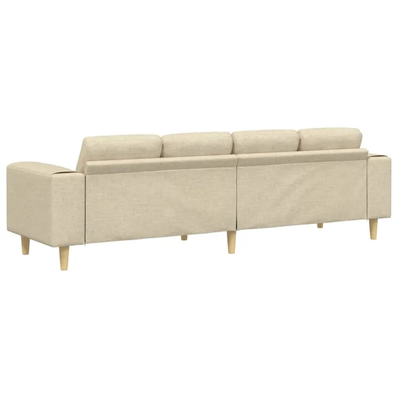 Svetainės sofa Kreminė 250 x 77 x 76 cm Poliesteris