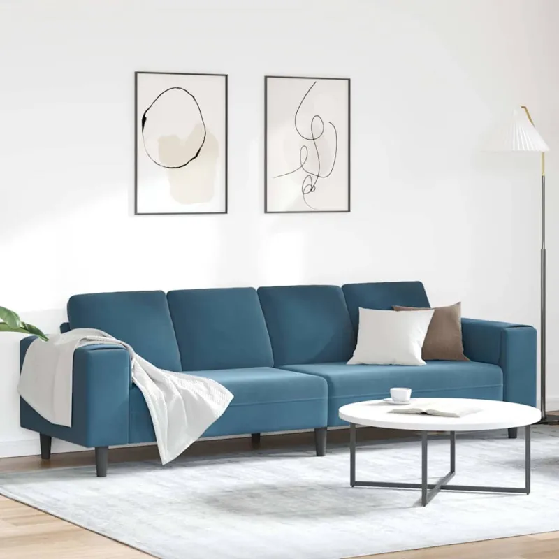 Svetainės sofa Mėlyna 250 x 77 x 76 cm