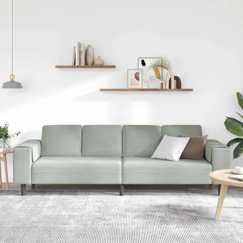 Svetainės sofa Šviesiai pilka 250 x 77 x 76 cm