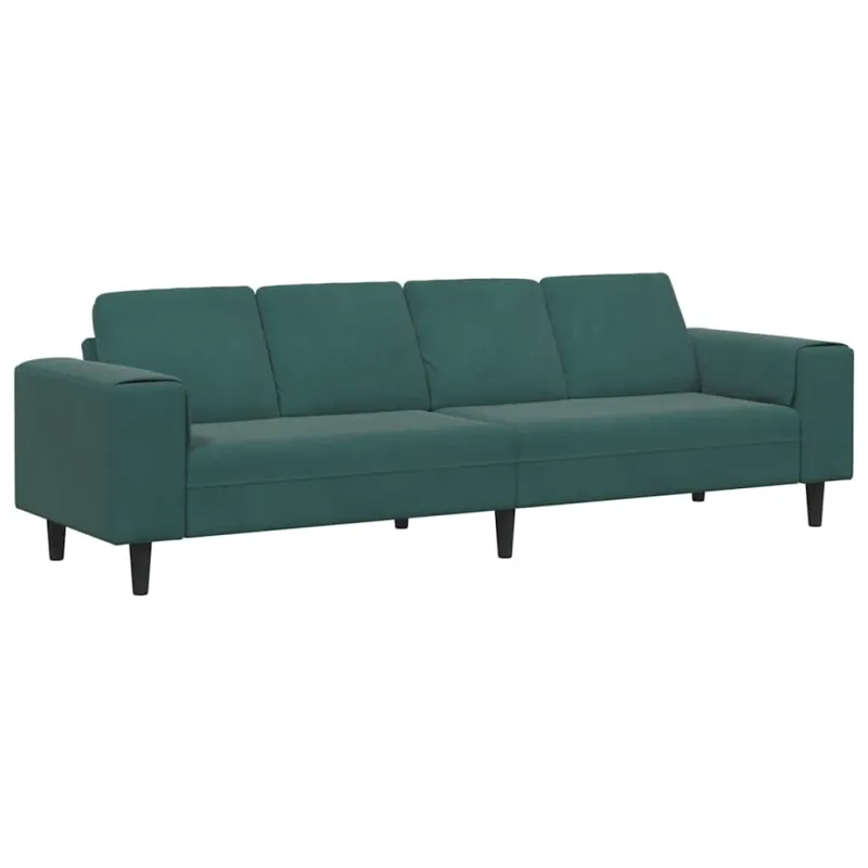 Svetainės sofa Tamsiai žalia 250 x 77 x 76 cm