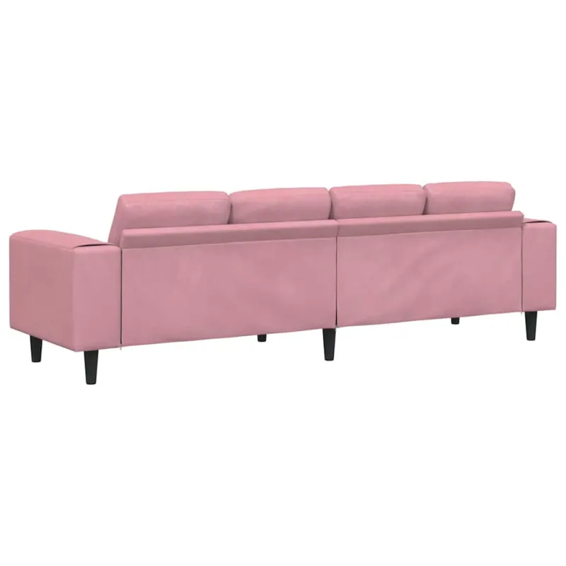 Svetainės sofa Rožinė 250 x 77 x 76 cm
