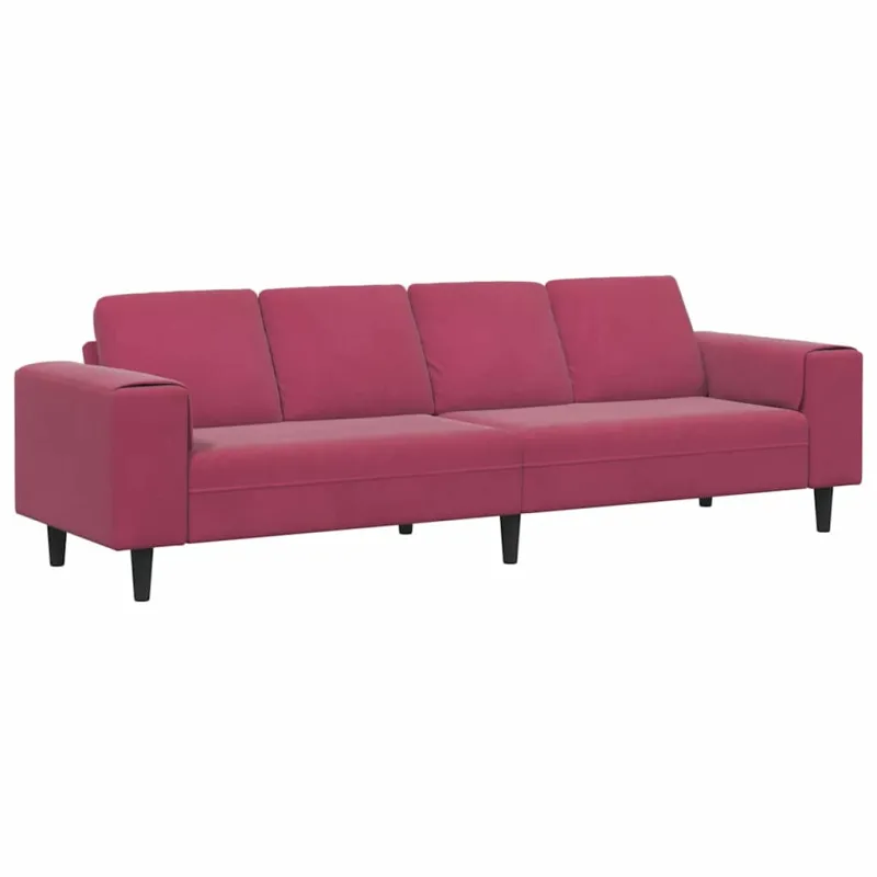Svetainės sofa Vyno raudona 250 x 77 x 76 cm