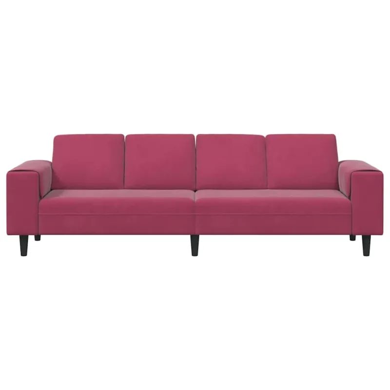 Svetainės sofa Vyno raudona 250 x 77 x 76 cm