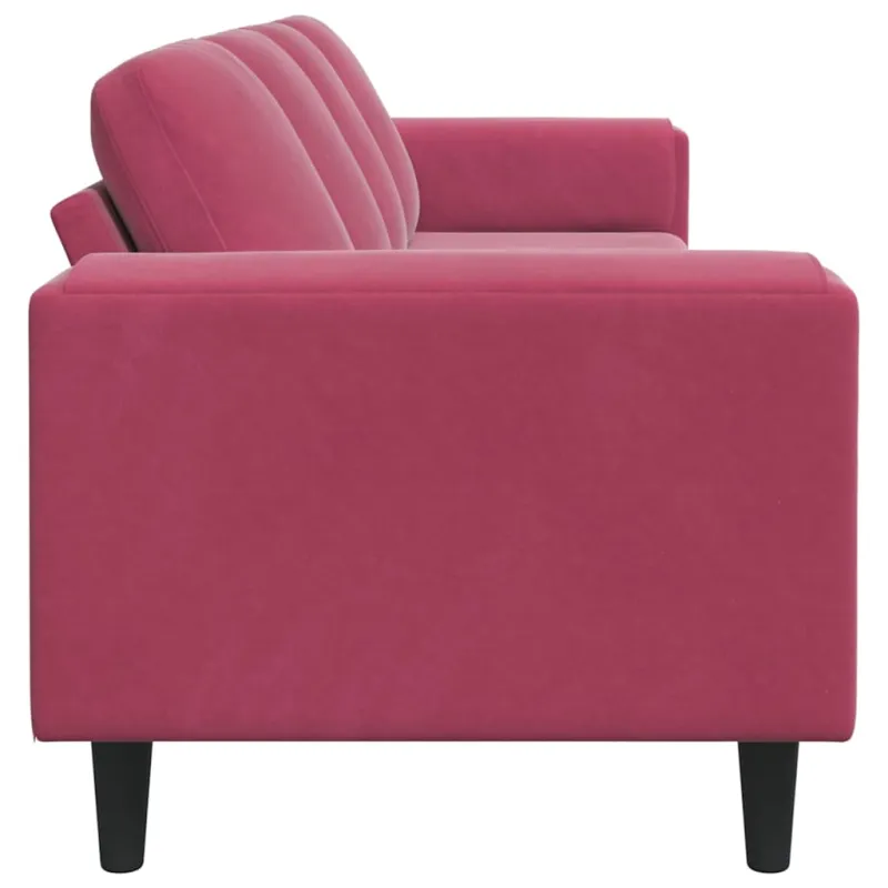 Svetainės sofa Vyno raudona 250 x 77 x 76 cm