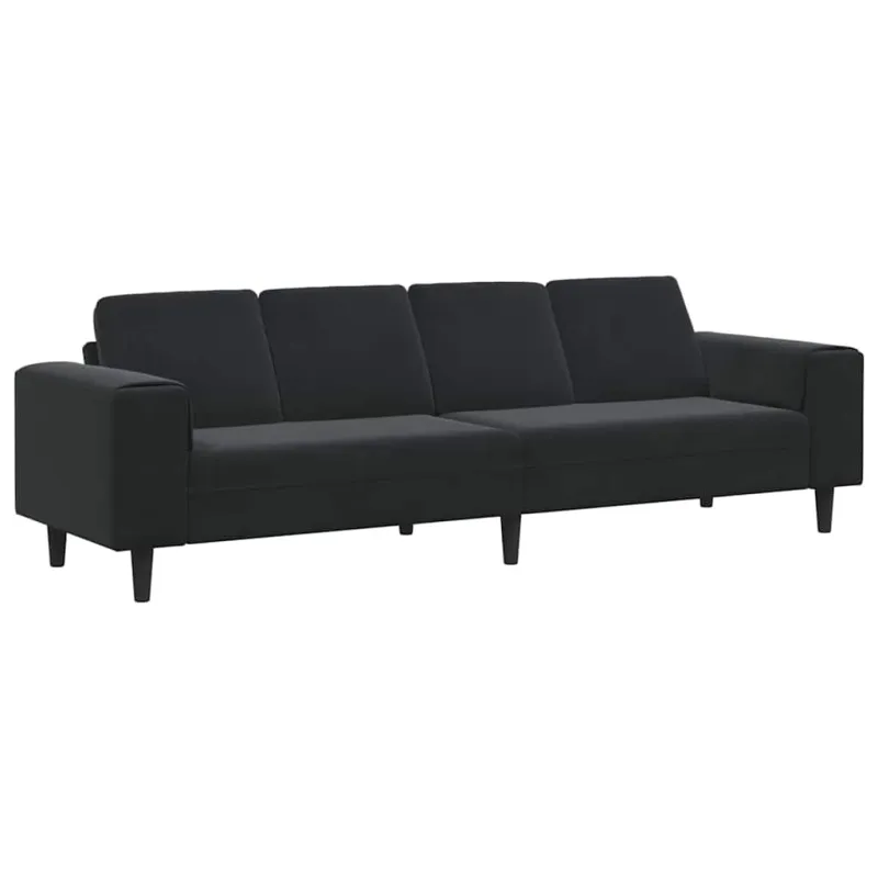 Svetainės sofa Juoda 250 x 77 x 76 cm