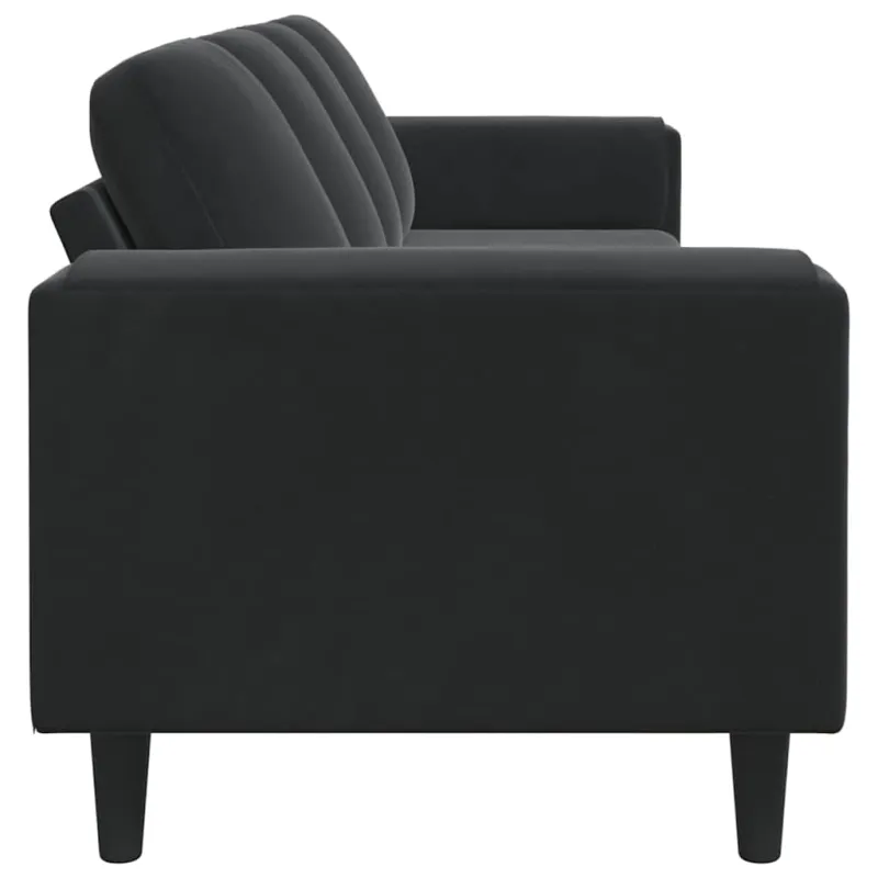 Svetainės sofa Juoda 250 x 77 x 76 cm