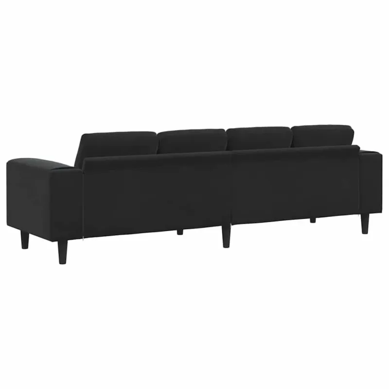 Svetainės sofa Juoda 250 x 77 x 76 cm