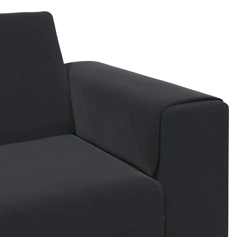Svetainės sofa Juoda 250 x 77 x 76 cm