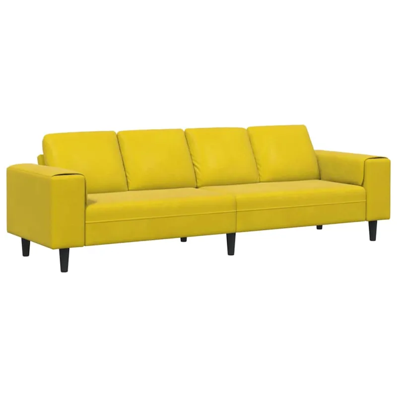 Svetainės sofa Geltona 250 x 77 x 76 cm