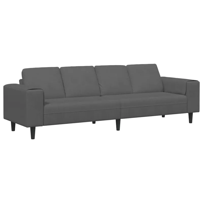 Sofa Tamsiai pilka 250 x 77 x 76 cm Kordūrinis audinys