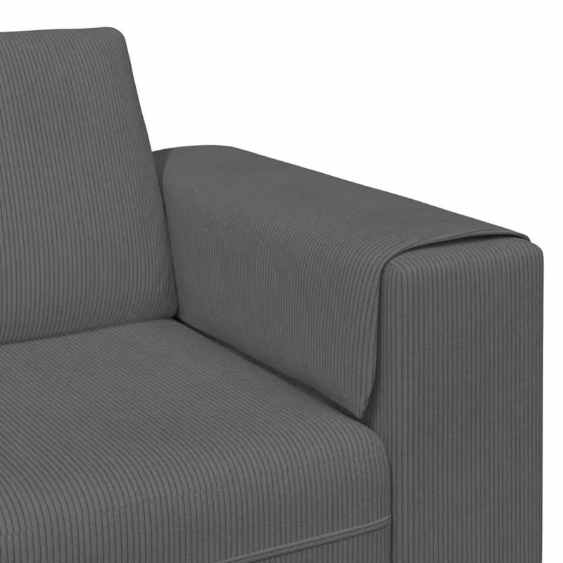 Sofa Tamsiai pilka 250 x 77 x 76 cm Kordūrinis audinys