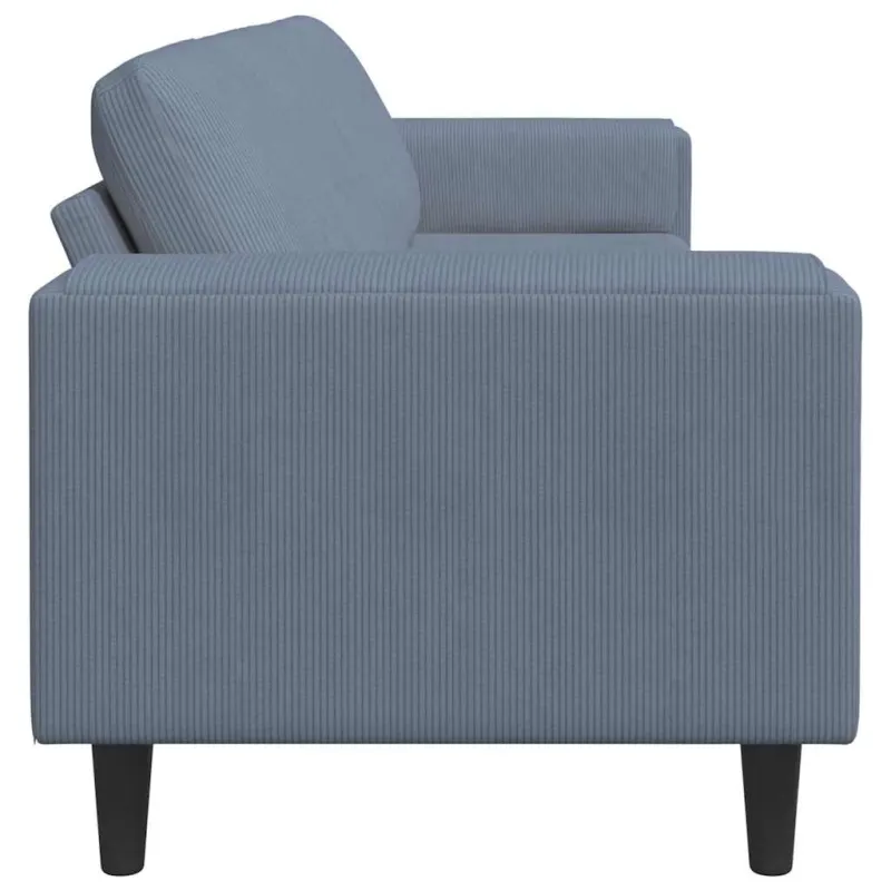 Sofa Mėlyna 250 x 77 x 76 cm Kordūrinis audinys