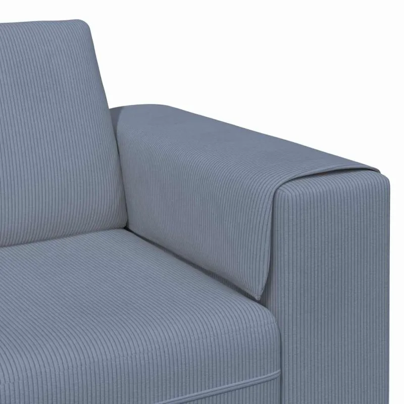 Sofa Mėlyna 250 x 77 x 76 cm Kordūrinis audinys