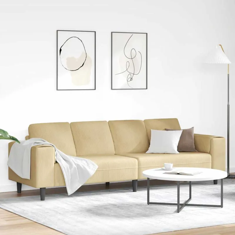 Sofa Pilkai žalia 250 x 77 x 76 cm Kordūrinis audinys
