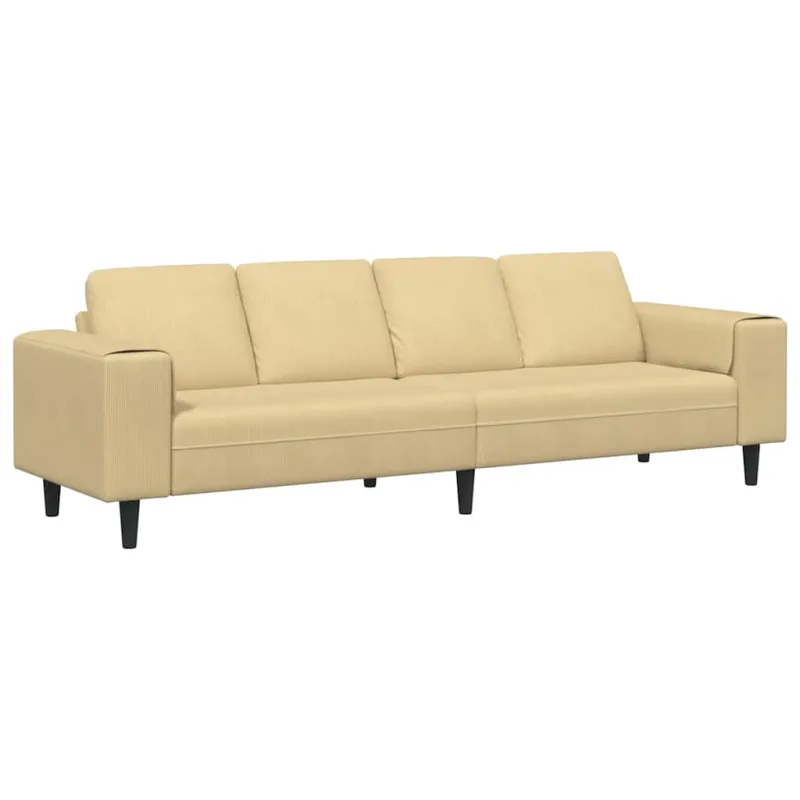 Sofa Pilkai žalia 250 x 77 x 76 cm Kordūrinis audinys