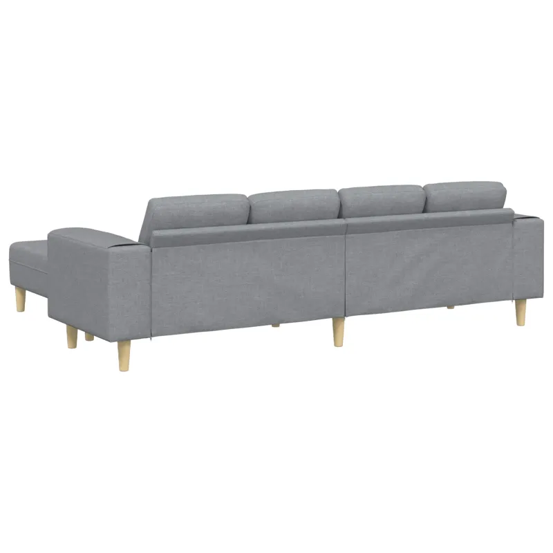 Svetainės sofa 3 pcs Šviesiai pilka Poliesteris