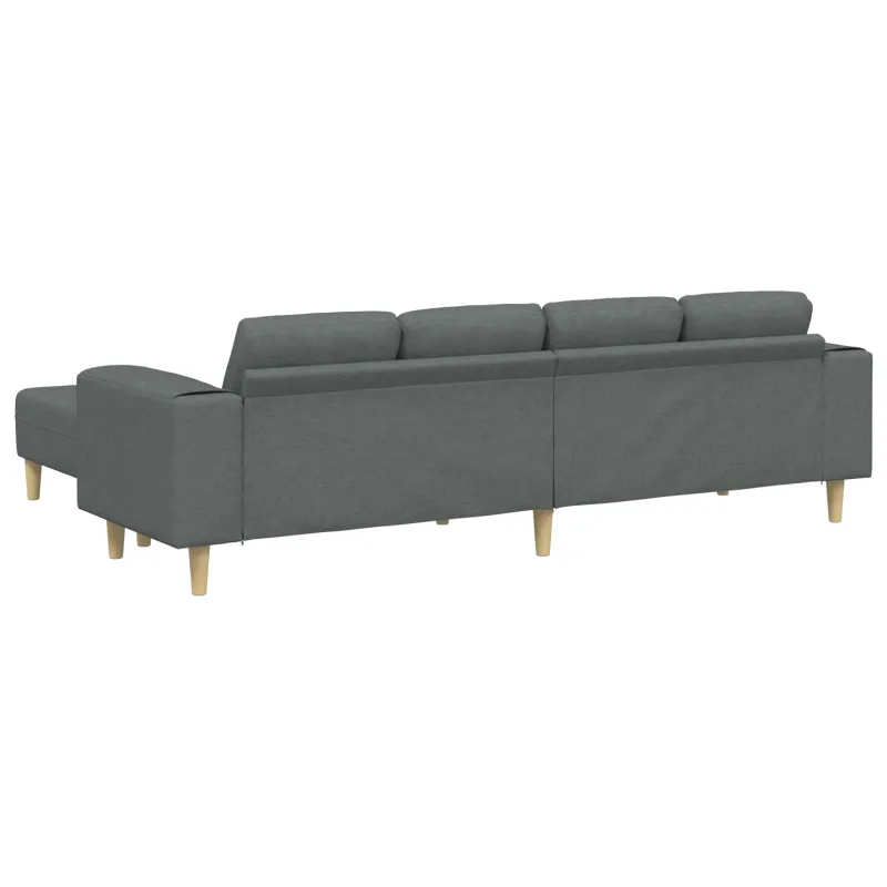 Svetainės sofa 3 pcs Tamsiai pilka Poliesteris