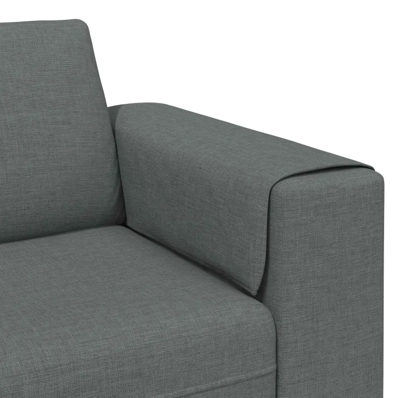 Svetainės sofa 3 pcs Tamsiai pilka Poliesteris